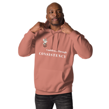 Load image into Gallery viewer, Unisex Confidence Through Consistency Hoodie
