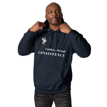 Load image into Gallery viewer, Unisex Confidence Through Consistency Hoodie
