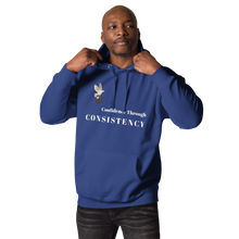 Load image into Gallery viewer, Unisex Confidence Through Consistency Hoodie
